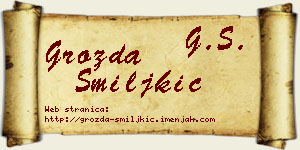 Grozda Smiljkić vizit kartica